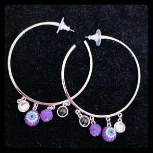 Swarovski Crystal Hoop Earrings Gently Used